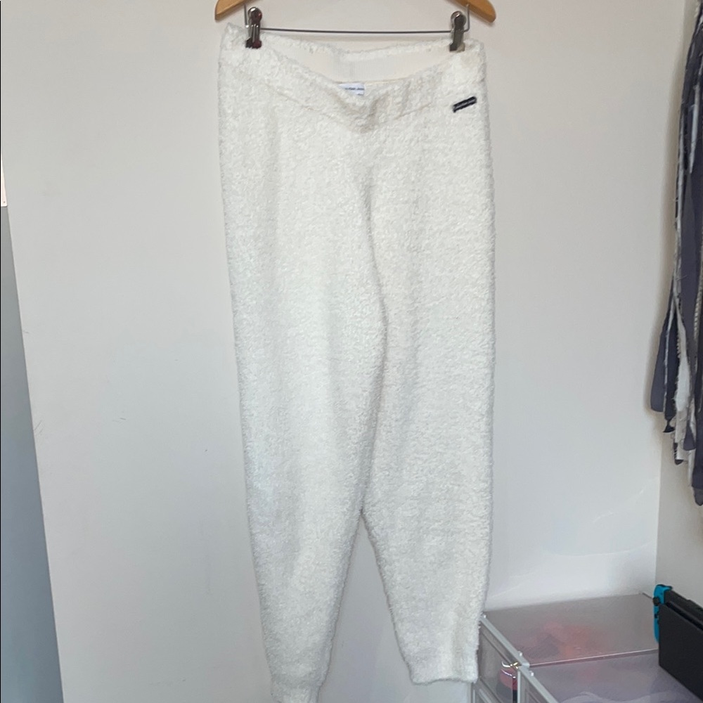 Calvin Klein Jeans White Fleece Joggers